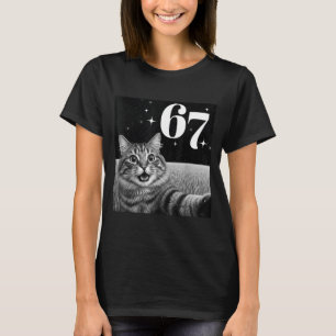 Camiseta Selfie de gato con 67 Meme gatos divertidos gráfic