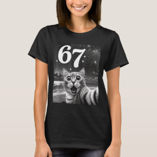 Camiseta Selfie de gato con 67 Meme gatos divertidos gráfic