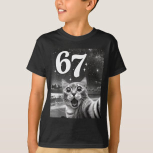 Camiseta Selfie de gato con 67 Meme gatos divertidos gráfic