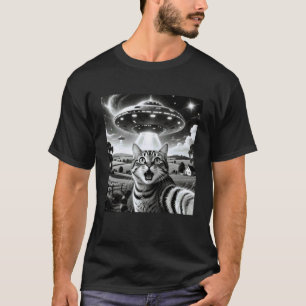 Camiseta Selfie de gato con extraterrestres ovni gatos dive