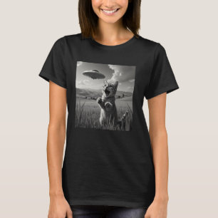 Camiseta Selfie de gato con gato extraño de OVNI