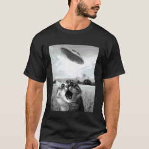 Camiseta Selfie de gato con ovni