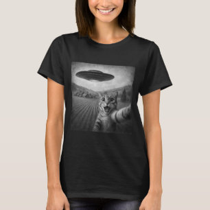 Camiseta Selfie de gato con regalos raros de gato de OVNI