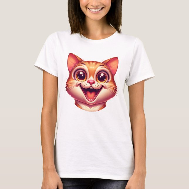 Camiseta Selfie de gato divertida (Anverso)