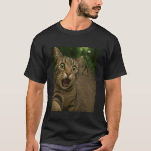 Camiseta Selfie de gato divertido con alienígena marciano e