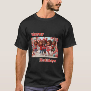 Camiseta Selfie de grupo con Santa Candy Cane Lane African