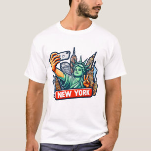 Camiseta Selfie de la Estatua de la Libertad