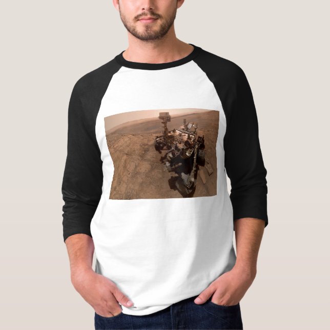 Camiseta Selfie de Marte Curiosity Marciano Rojo (Anverso)