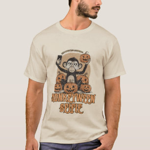 Camiseta Selfie de Monkeyween – Halloween Vintage