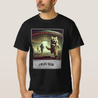 Selfie de OVNI de gato: Kitty asustado (camiseta m