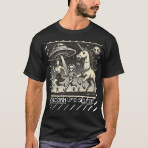 Camiseta Selfie de OVNI de Unicornio: Escape de la cosecha 