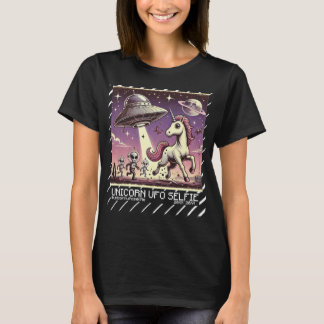 Camiseta Selfie de OVNI de Unicornio: Escape vintage (ufo a