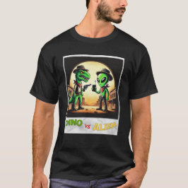 Camiseta Selfie de OVNI Dino vs Alien (camiseta masculina) 