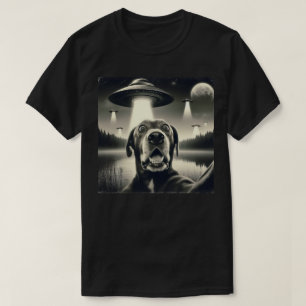 Camiseta Selfie de perro con OVNI