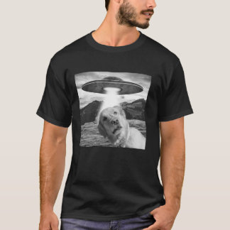 Camiseta Selfie de perro de Oveja de perro alienígena con d