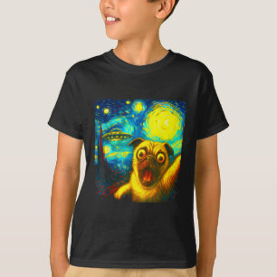 Camiseta Selfie de Pug con extraterrestre Ovni divertida no