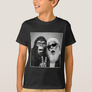 Camiseta Selfie de Santa Claus Bigfoot Navidad Divertido Sa