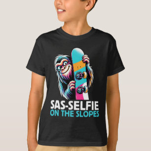 Camiseta Selfie De Sas En Las Pistas Snowboard Bigfoot Snow