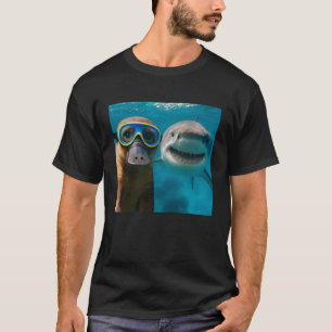 Camiseta Selfie divertido de ornitorrinco con amantes del o