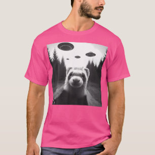 Camiseta Selfie Ferret Con Alien Ufo Gracioso Regalos Para 