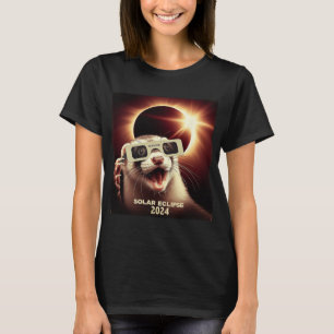 Camiseta Selfie Ferret Kids Hens Solar Eclipse Ferret