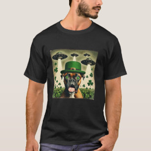Camiseta Selfie OVNIs Boxer Dog Kids Hombres mujeres St Pat