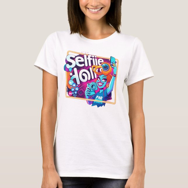 Camiseta Selfisoría - Diseño de moda y diversión Selfie Lov (Anverso)