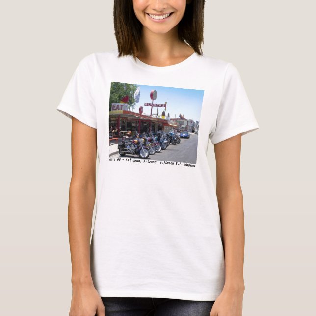Camiseta ~ Seligman, Arizona de la ruta 66 (Anverso)