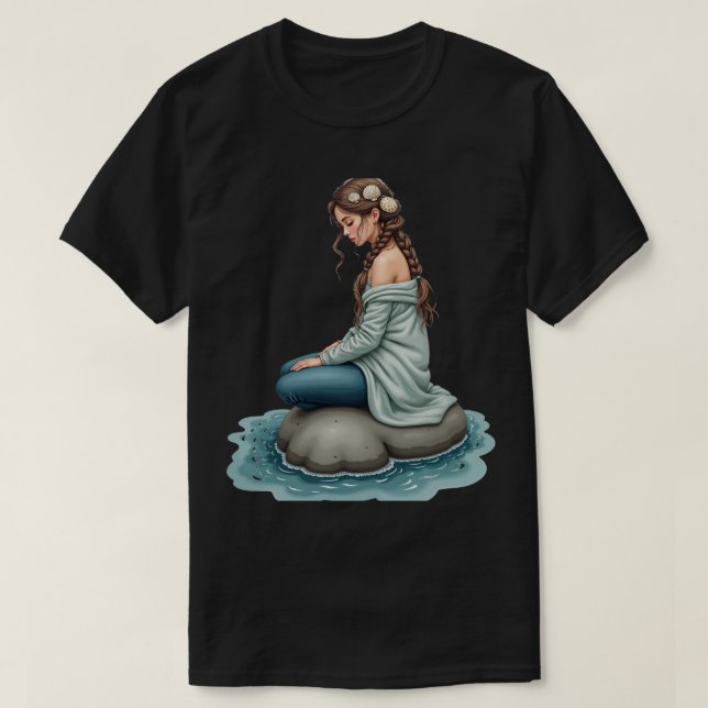Camiseta Selkie en las Rocas (Diseño del anverso)