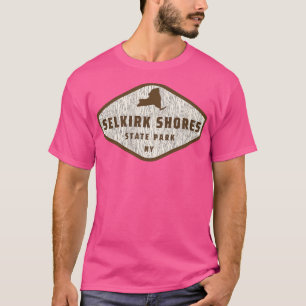 Camiseta Selkirk Shores State Park New York Tree Log Textur
