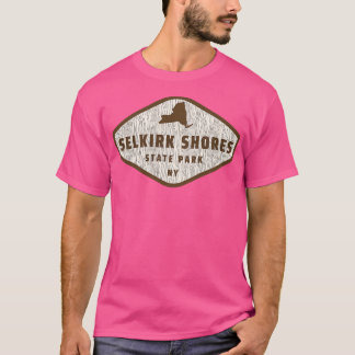 Camiseta Selkirk Shores State Park New York Tree Log Textur