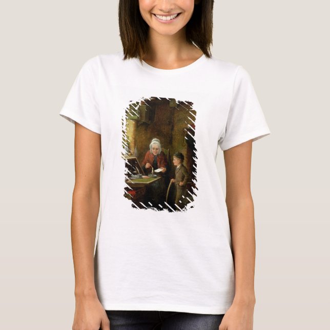 Camiseta Sellado de una carta, 1890 (aceite en el panel) (Anverso)