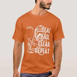 Camiseta Sellador Base Claro Repetir Filtro Divertido del C