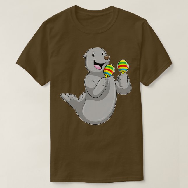 Camiseta Sellar como músico con Maracas (Diseño del anverso)