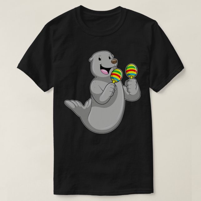 Camiseta Sellar como músico con Maracas (Diseño del anverso)