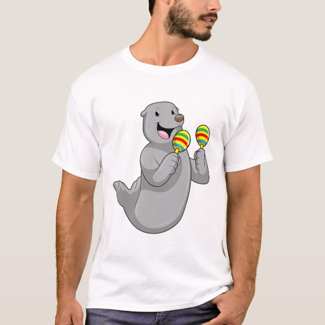 Camiseta Sellar como músico con Maracas (Anverso)