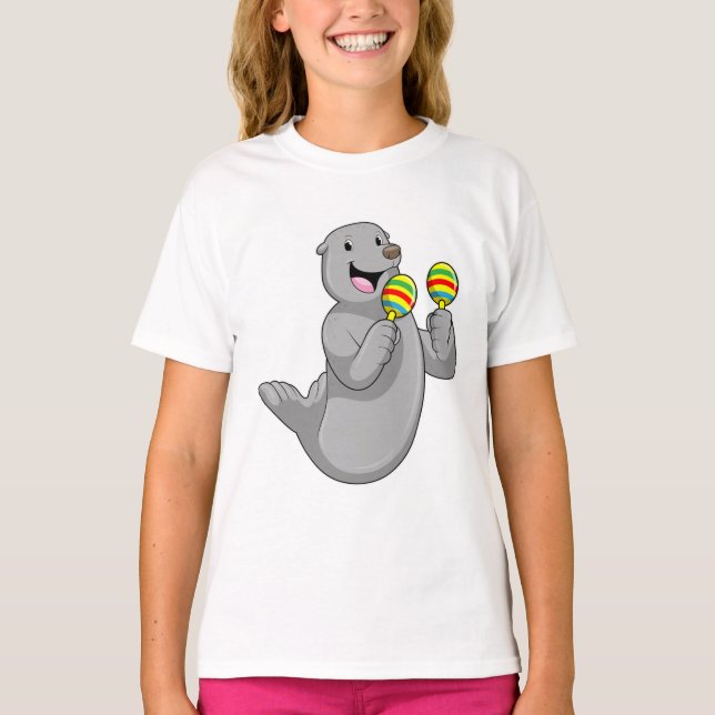 Camiseta Sellar como músico con Maracas (Anverso)