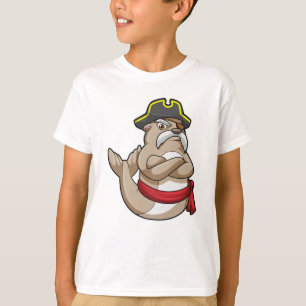 Camiseta Sellar como pirata con gorra pirata