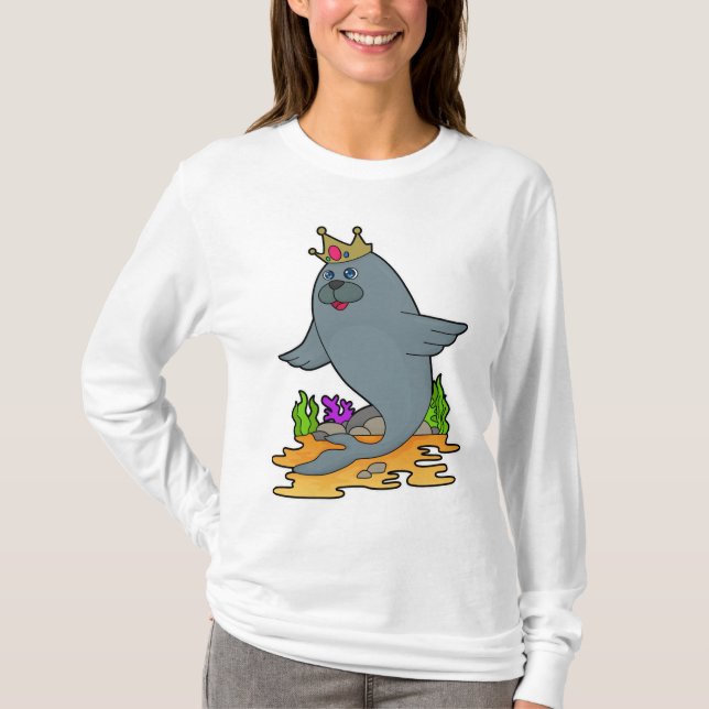 Camiseta Sellar como rey con corona (Anverso)