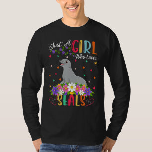 Camiseta Sellar Sólo Un Chica Que Ama Los Sellos