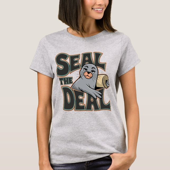 Camiseta Selle el diseño de un divertido juego de palabras (Anverso)