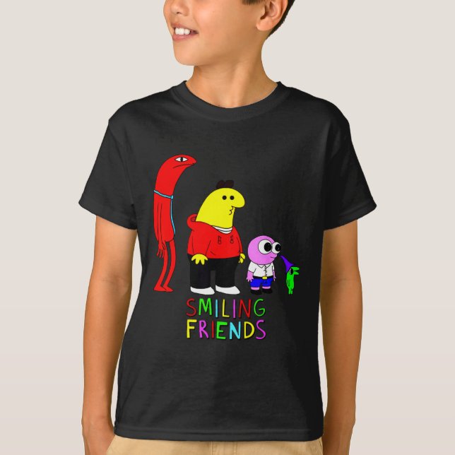 Camiseta Selling Smiling Friends All Smiling Illustration  (Anverso)