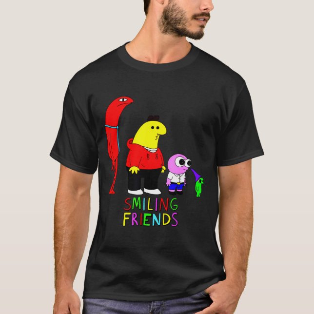 Camiseta Selling Smiling Friends All Smiling Illustration  (Anverso)