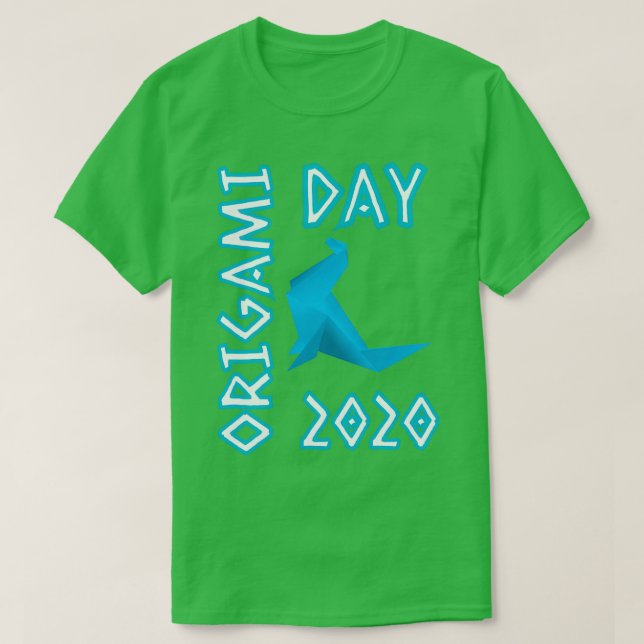 Camiseta Sello azul del Día del Origami 2020 (Diseño del anverso)