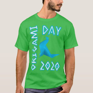 Camiseta Sello azul del Día del Origami 2020