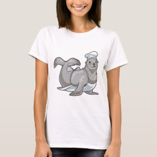 Camiseta Sello Chef Sombrero de Chef Cocina