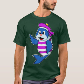 Camiseta Sello como marinero con Gorra