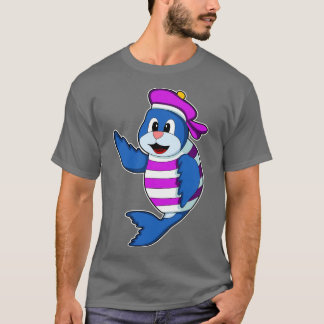 Camiseta Sello como marinero con Gorra