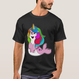 Camiseta Sello como unicornio