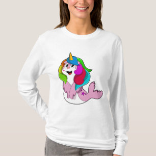 Camiseta Sello como unicornio